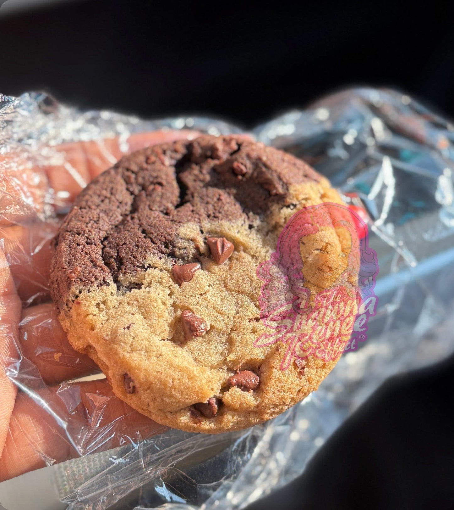 Infused Half & half chocolate chip cookie brownie🍪